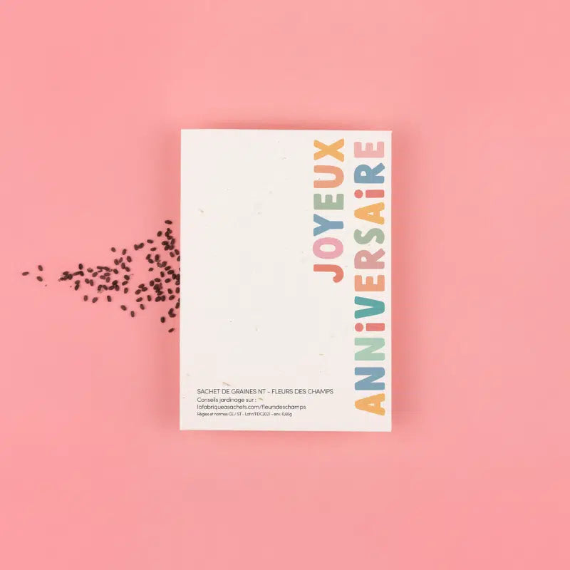 Joyeux anniversaire – Sachets de graines à offrir
