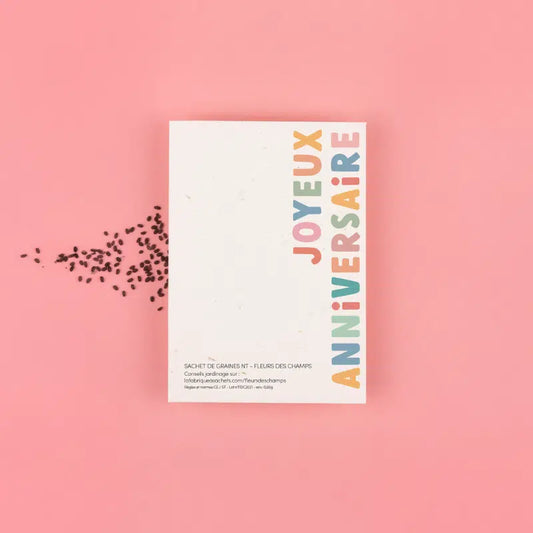 Joyeux anniversaire – Sachets de graines à offrir