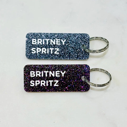BRITNEY SPRITZ Porte-clés à paillettes ROSE