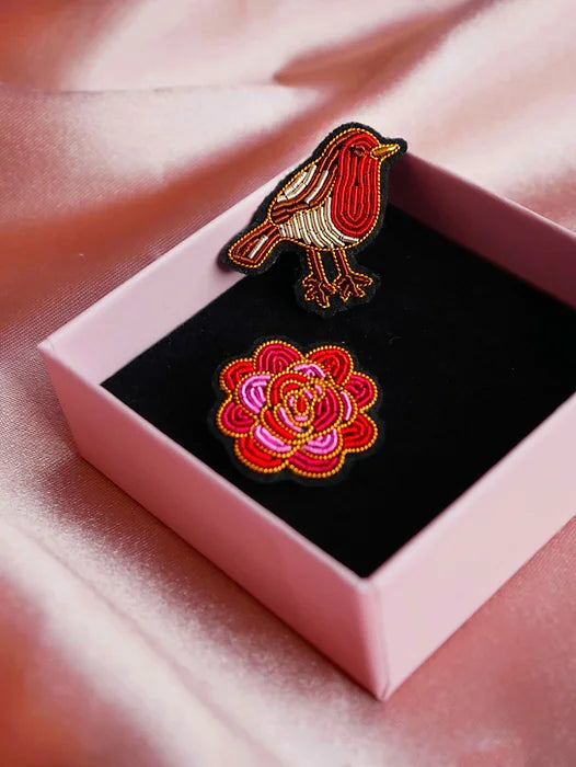 Broche Rose mini flower