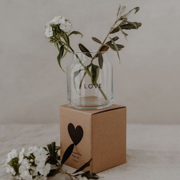 Petit vase en verre Love