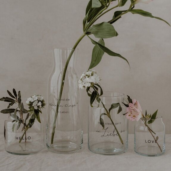 Petit vase en verre Love