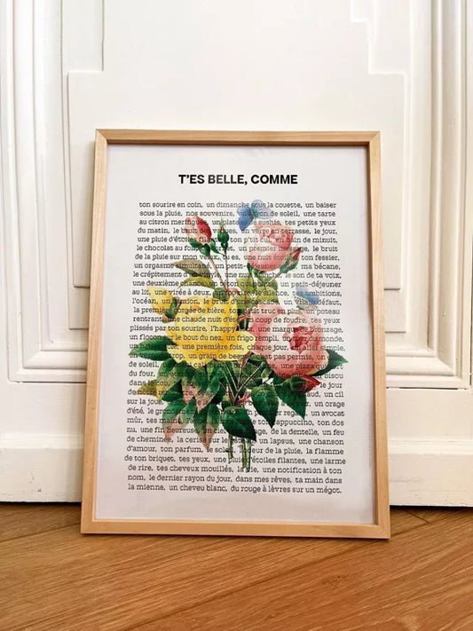 Affiche - T'es belle comme - Bouquet