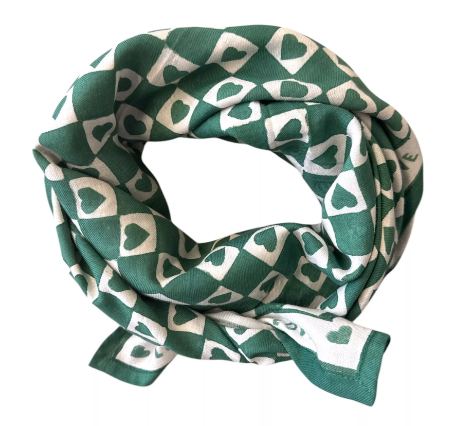 Foulard Bébé Enfant Adultes Coeur Sapin 50 cm