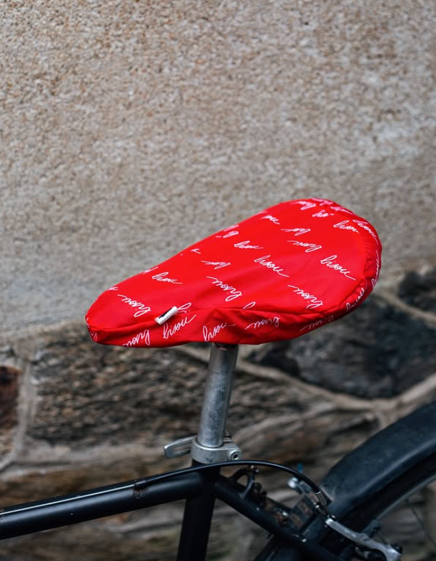 Housse selle à vélo Bisou Rouge