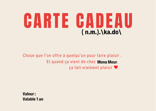 CARTE CADEAU ♥