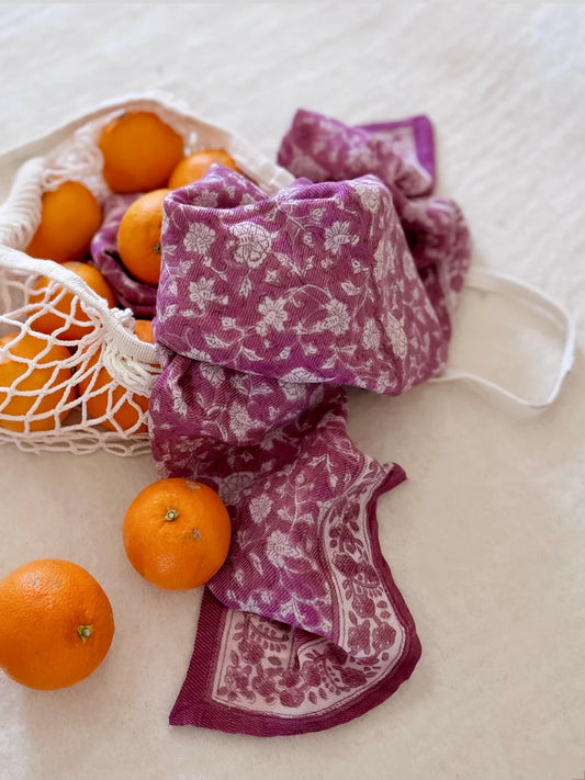 Foulard Adulte Lilas en Laine 100 cm