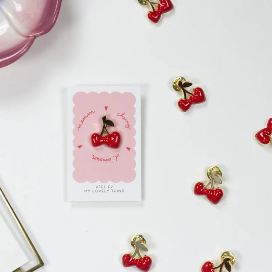 Pin’s cerises - Maman d’amour
