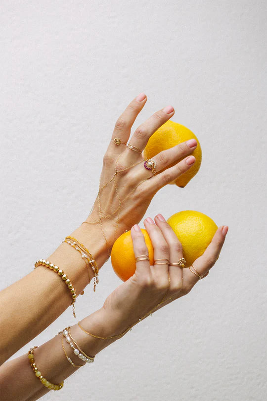 Bague double Essentiel - Perle de culture