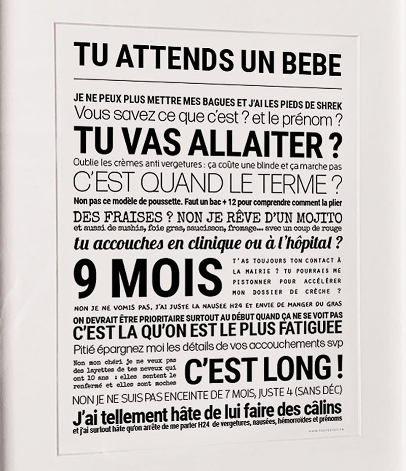 Affiche - Tu attends un bébé