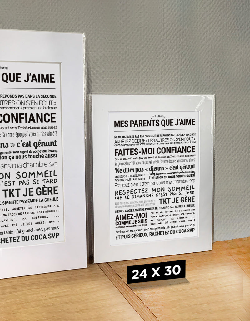Affiche - Mes Parents (Darons) que j'aime