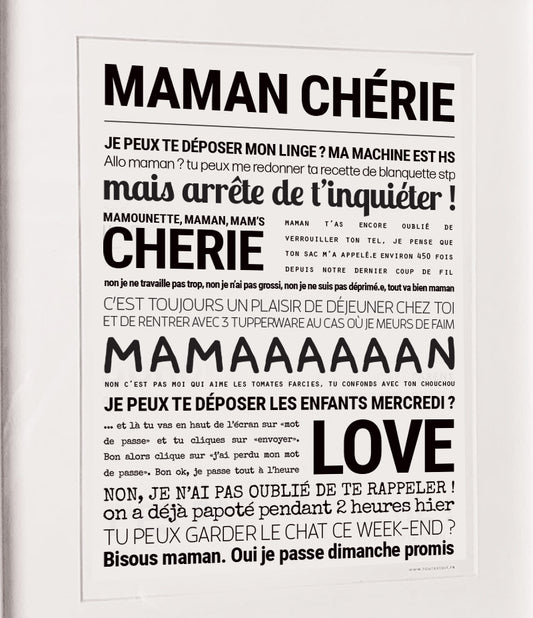 AFFICHE - MAMAN CHÉRIE