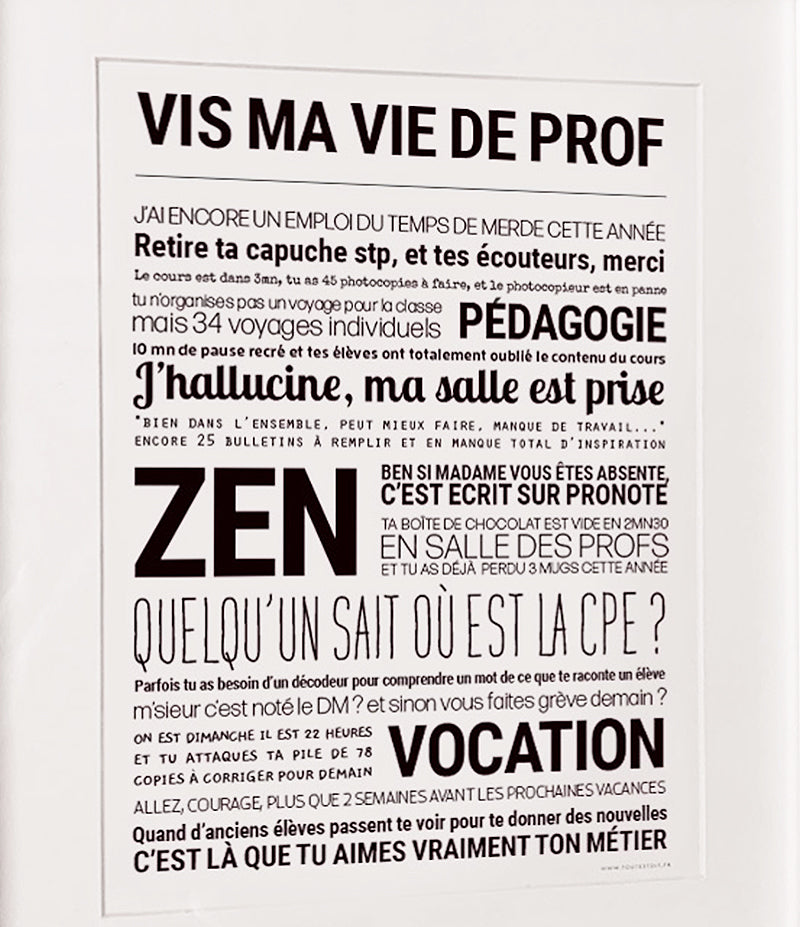 Affiche - Vis ma vie de prof