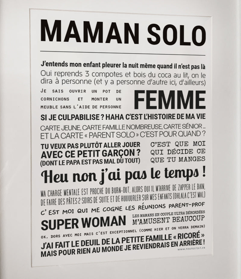 AFFICHE - MAMAN SOLO