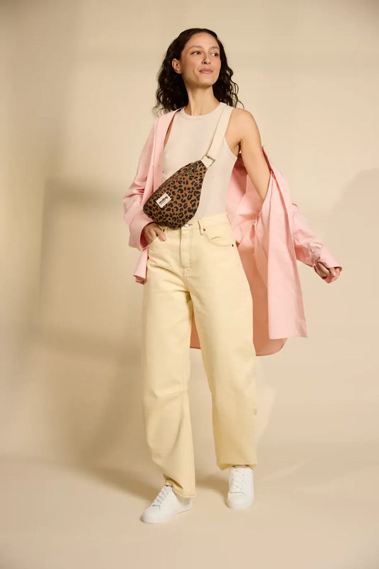Sac banane M Olivia - Léopard Cannelle