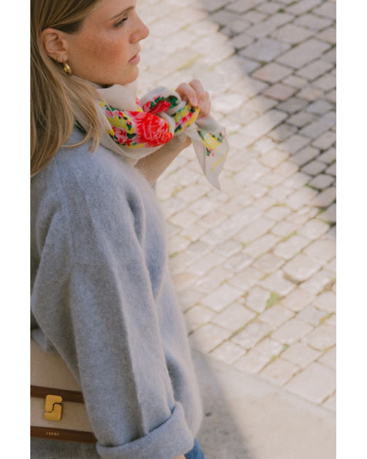 FOULARD ELENA NACRE