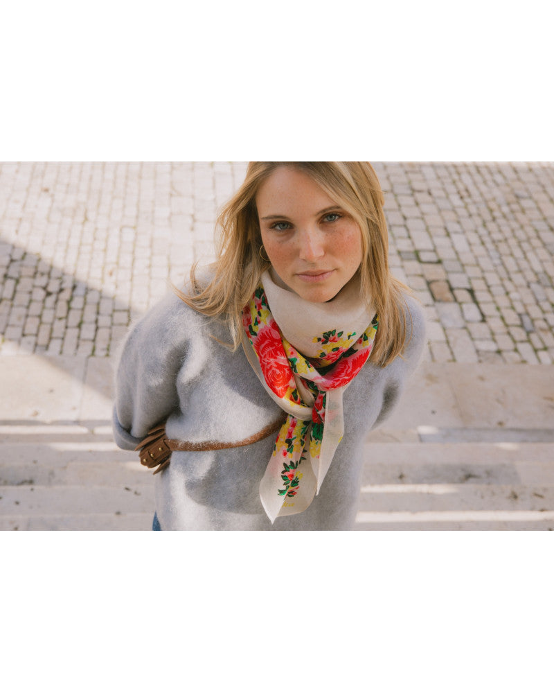 FOULARD ELENA NACRE