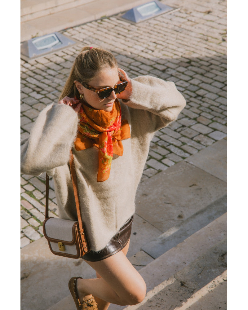 FOULARD ELENA NOISETTE