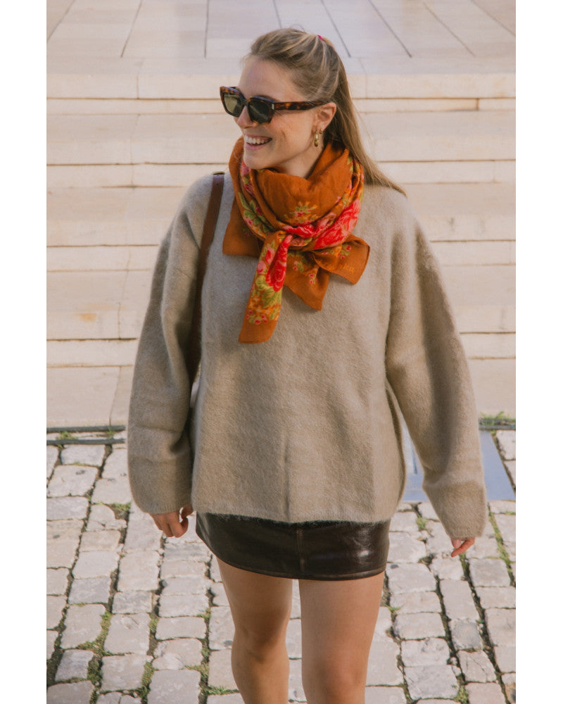 FOULARD ELENA NOISETTE