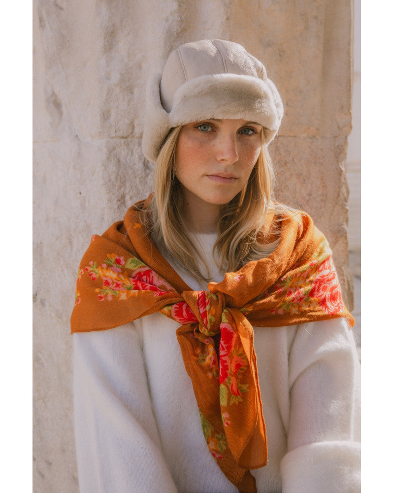 FOULARD ELENA NOISETTE
