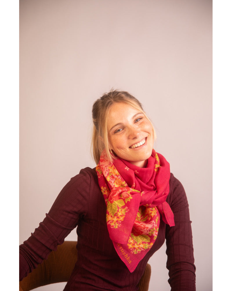 FOULARD ELENA GRENAT