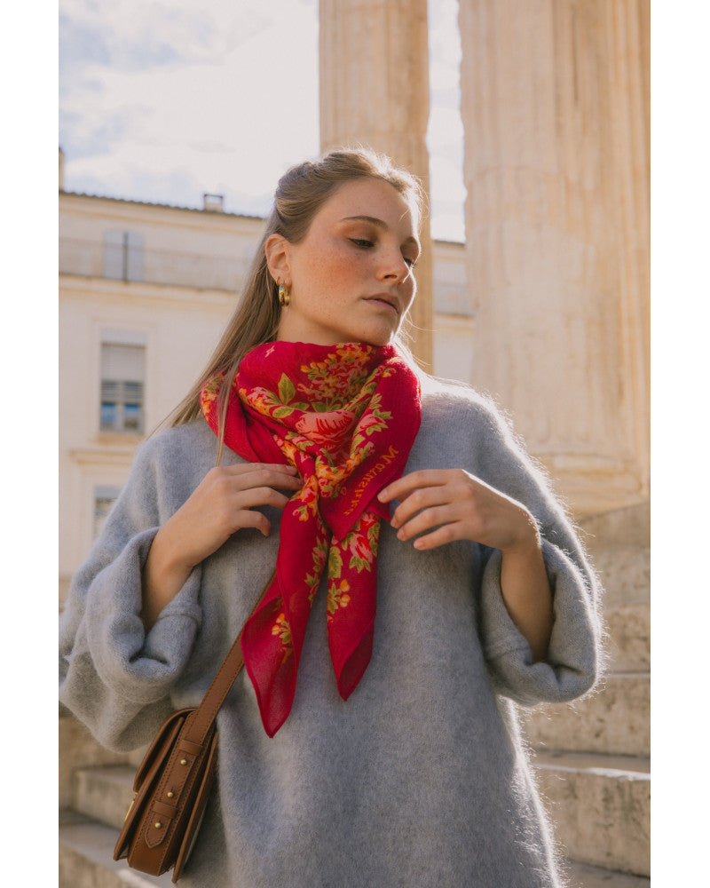FOULARD ELENA GRENAT