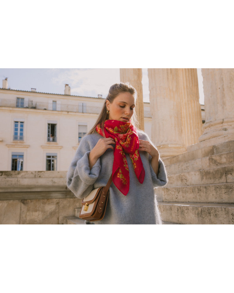 FOULARD ELENA GRENAT