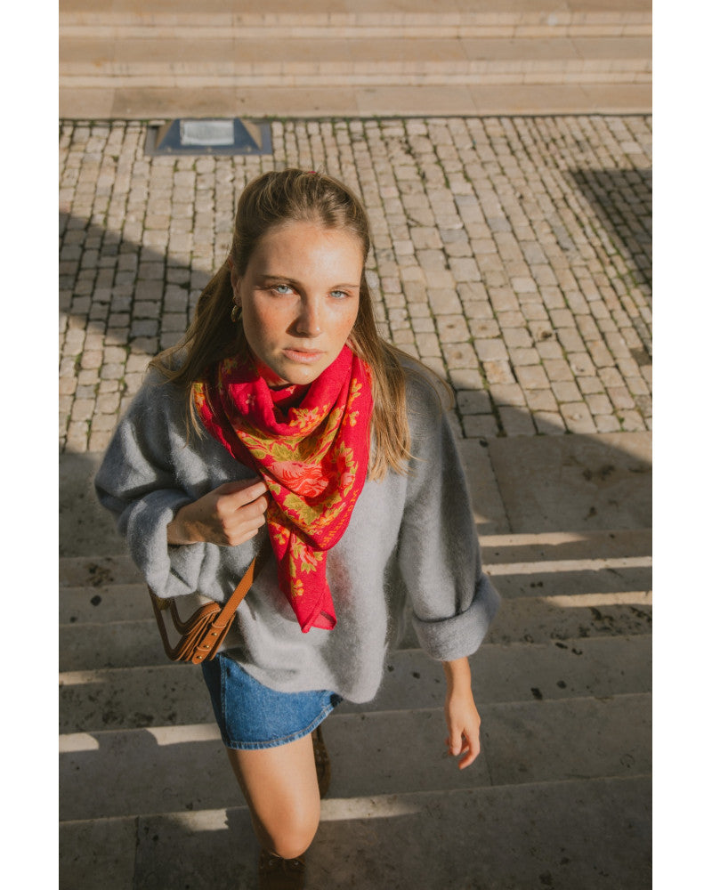 FOULARD ELENA GRENAT