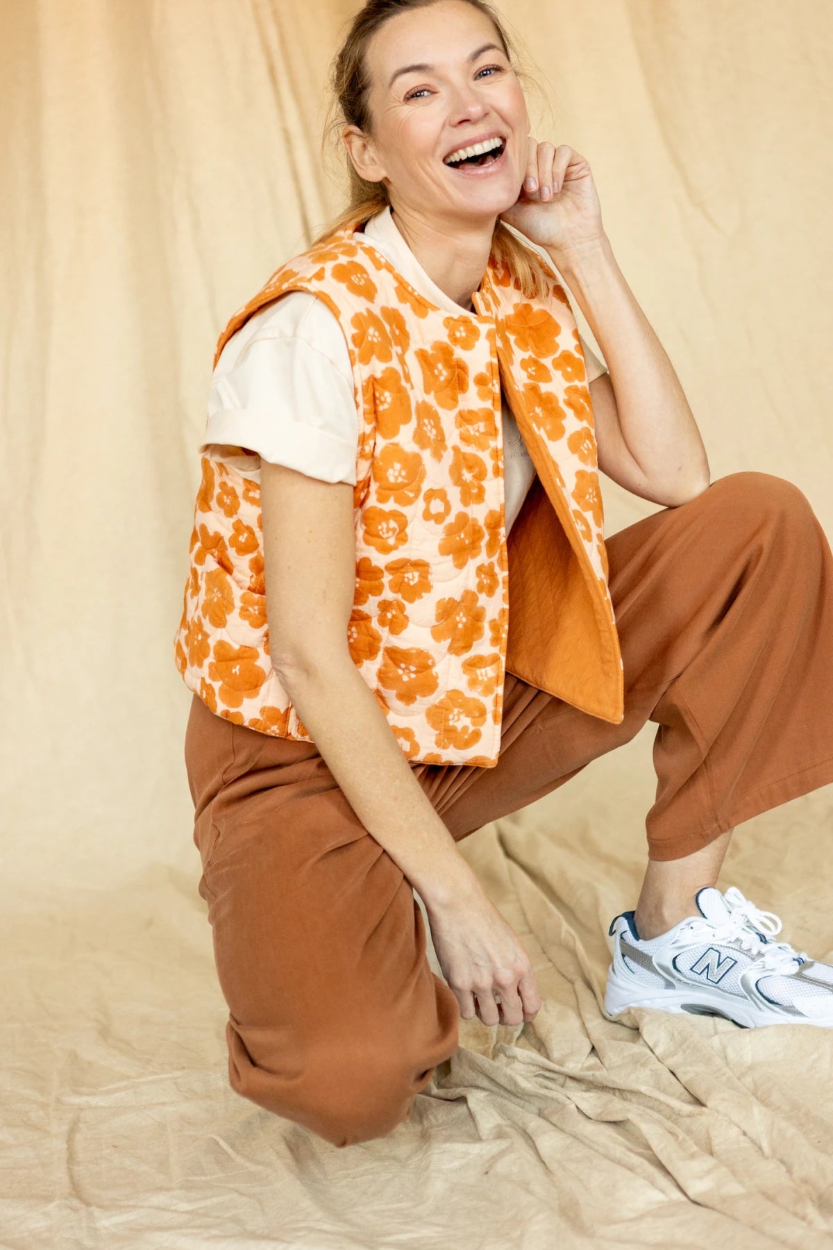 Gilet Sakari - Flora Bold Orange