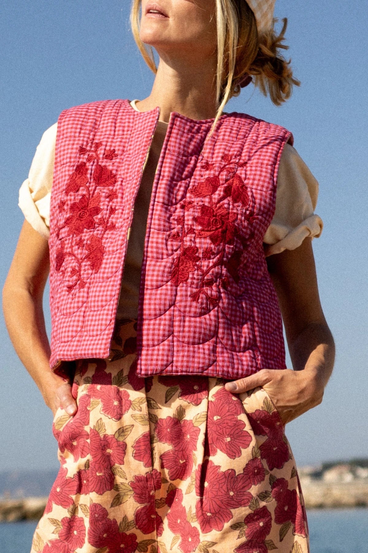 Gilet Sakari - Khadi Fuchsia