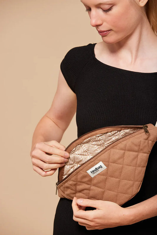 Sac banane M Olivia Matelassé - Cannelle