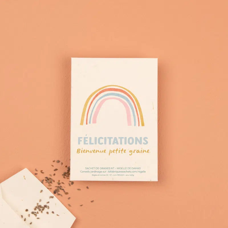 Bienvenue Petite Graine – Voeux de naissance à semer