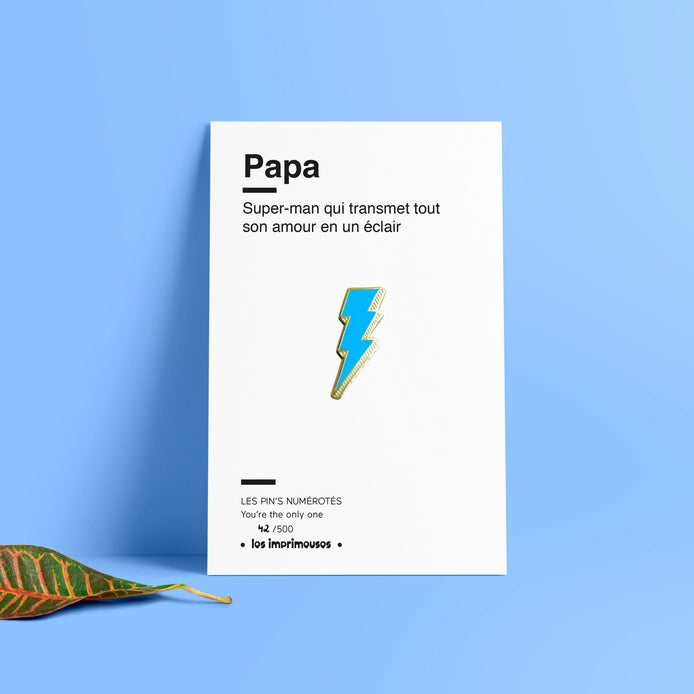 Pin's Papa - Éclair - Super-héros -