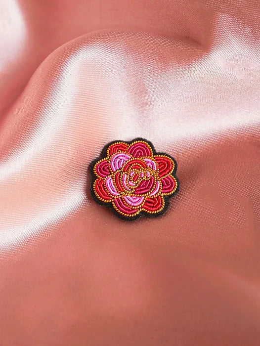 Broche Rose mini flower