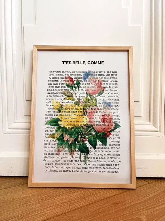 Affiche - T'es belle comme - Bouquet