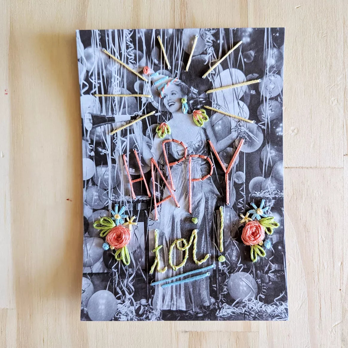 Mini kit de broderie sur papier - Happy Toi !