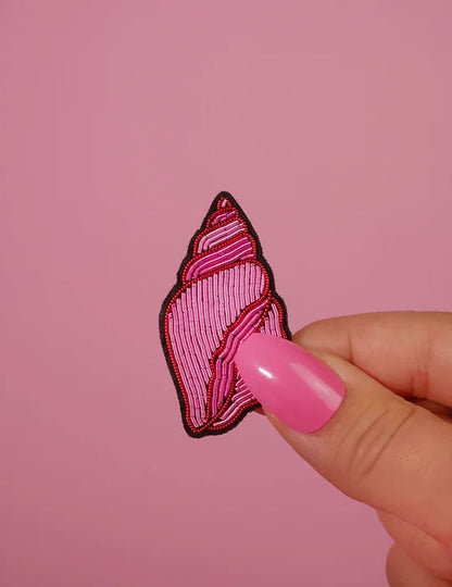 Broche Coquillage rose