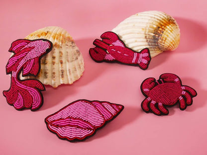 Broche Coquillage rose