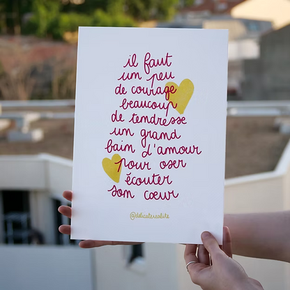 Affiches - "Ecouter son coeur"