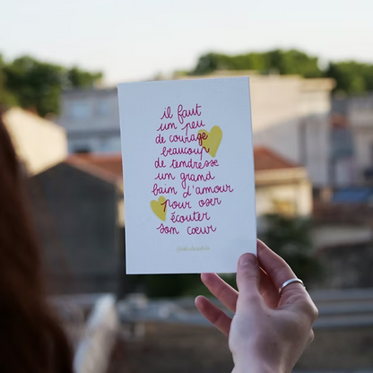 Petite affiche - "Ecouter son coeur"