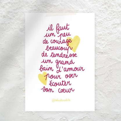 Affiches - "Ecouter son coeur"