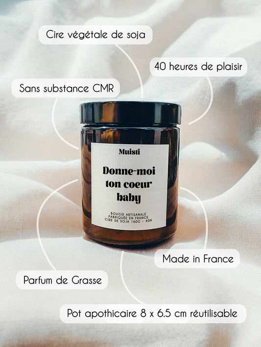 Bougie Parfumée - Donne-moi ton cœur baby