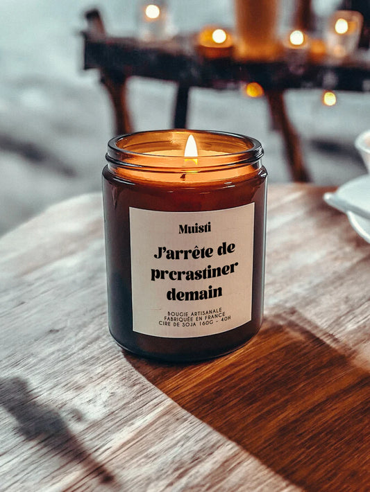 Bougie Parfumée - J'arrête de procrastiner demain