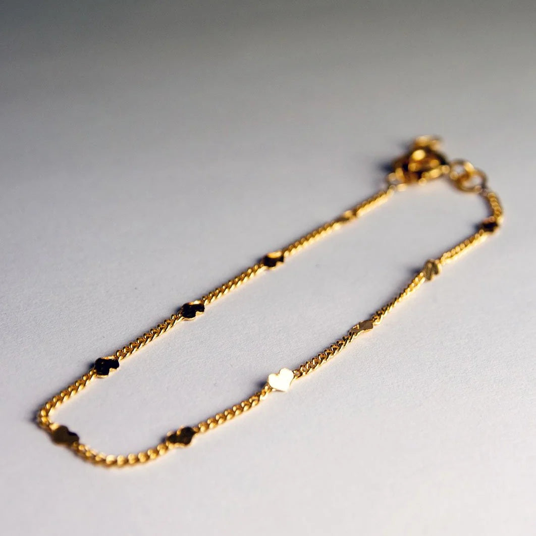 Bracelet chaine de coeur