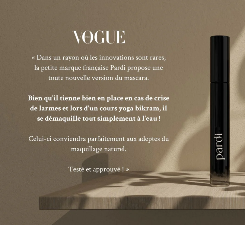 Mascara en verre avec brosse réutilisable - Noir