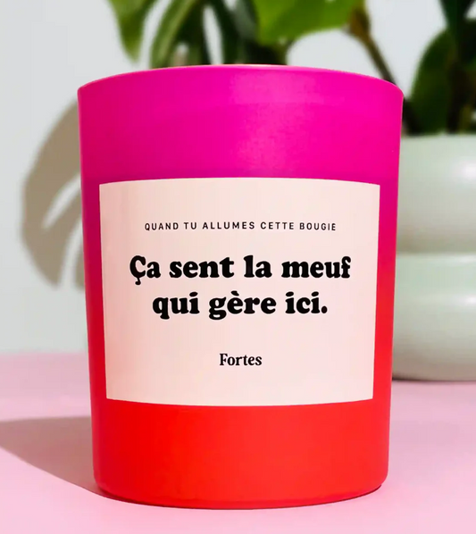 Tu gères meuf - La Bougie Cœur de Fraise