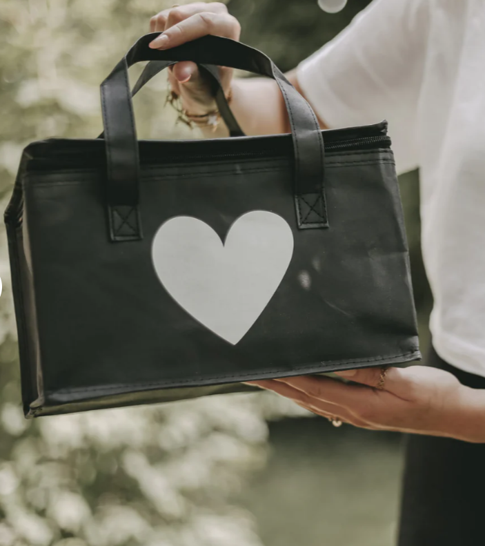 Sac isotherme noir cœur