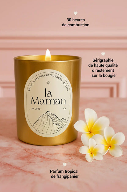 Tu gères Maman - La Bougie Gold à la Fleur de Frangipanier
