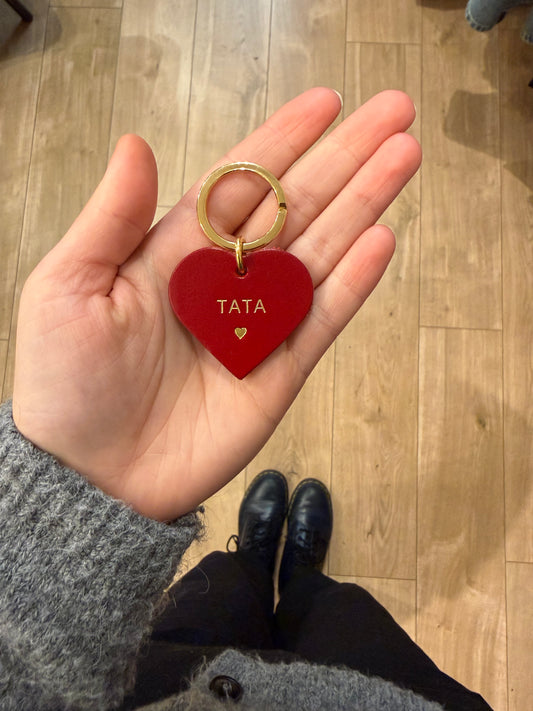 Porte clés coeur Tata ♥️