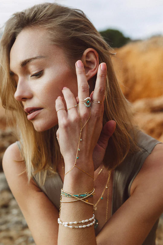 Bague double Essentiel - Perle de culture